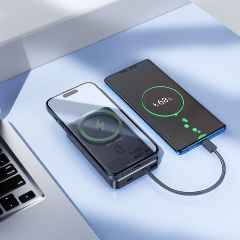 Power Bank Hoco Q44 10000mAh PD20W (with cable Type-C) с беспроводной зарядкой 15W