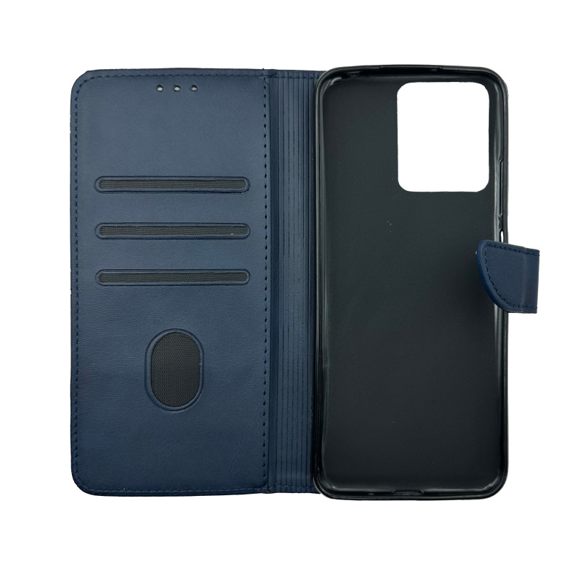 Чехол книжка Business leather Хлястик Xiaomi Redmi Note 12 4G Синий