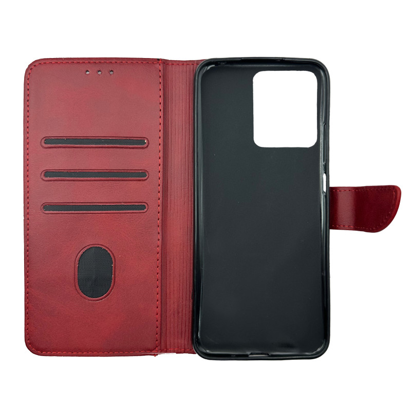 Чехол книжка Business leather Хлястик Xiaomi Redmi Note 12 4G Красный