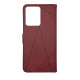 Чехол книжка Business leather Хлястик Xiaomi Redmi Note 12 4G Красный