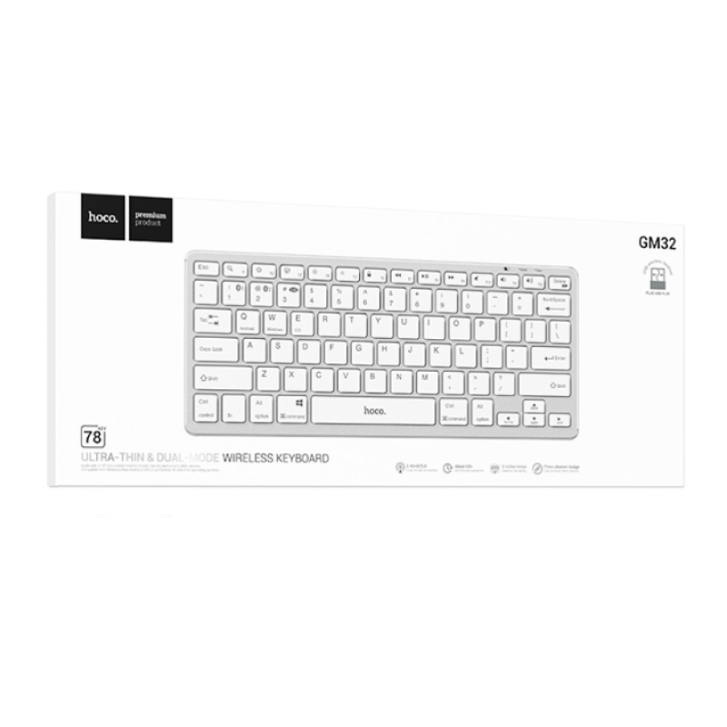 Клавиатура беспроводная Hoco GM32 Wisdom White