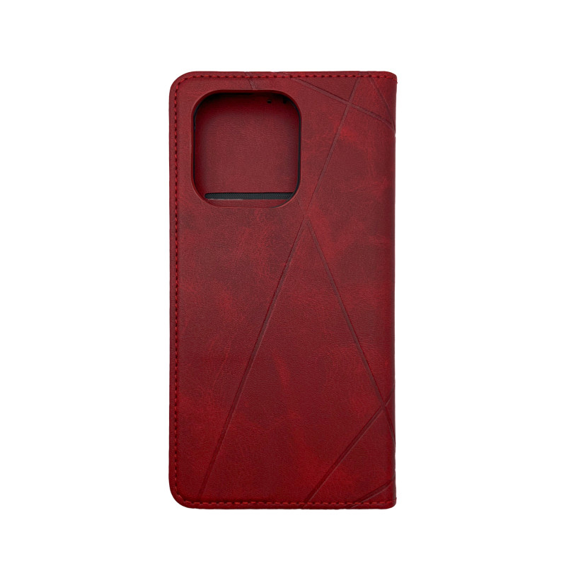 Чехол книжка Business leather Xiaomi Redmi Note 13 4G Красный