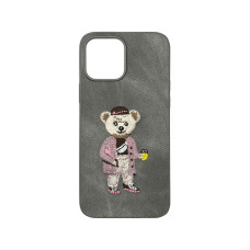 Чехол накладка Teddy Bear iPhone 13 Pro Max Grey