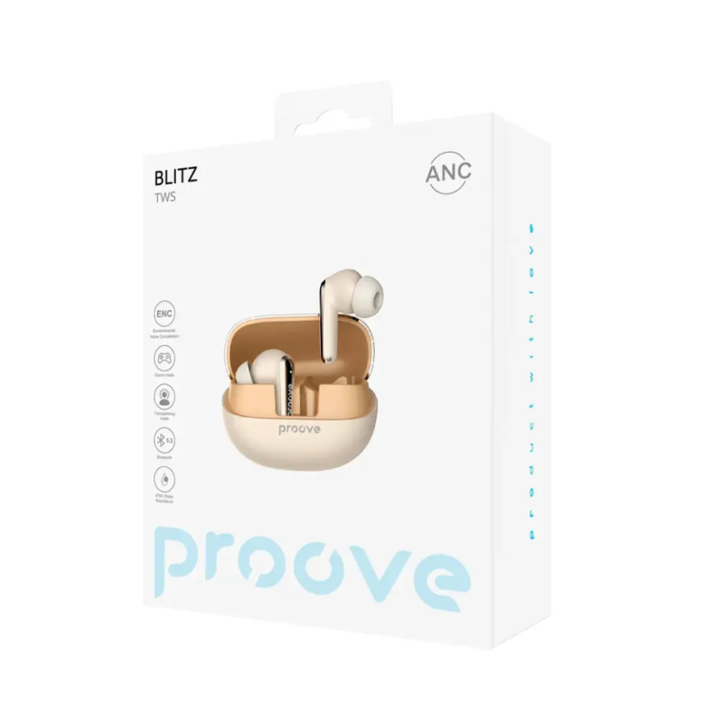 Беспроводные наушники Proove Blitz TWS ANC Beige