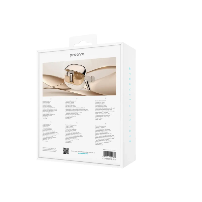 Беспроводные наушники Proove Blitz TWS ANC Beige
