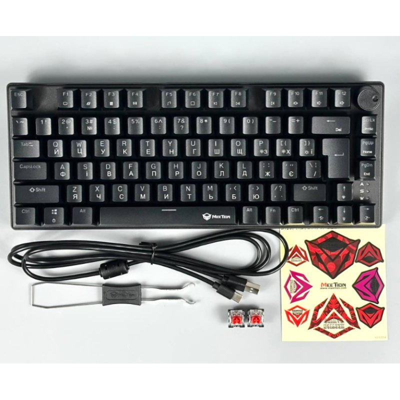 Клавиатура игровая проводная Meetion MK006 PRO Mechanical RGB Black