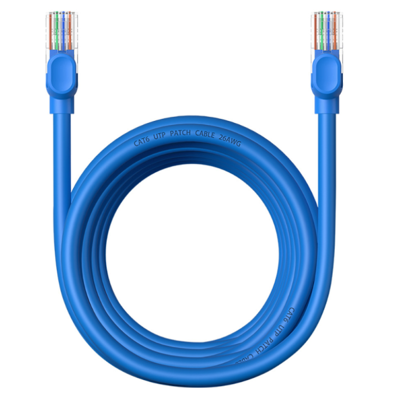 Патч корд (сетевой кабель) Baseus High Speed CAT6 Gigabit круглий 5m (B00133204311-04)