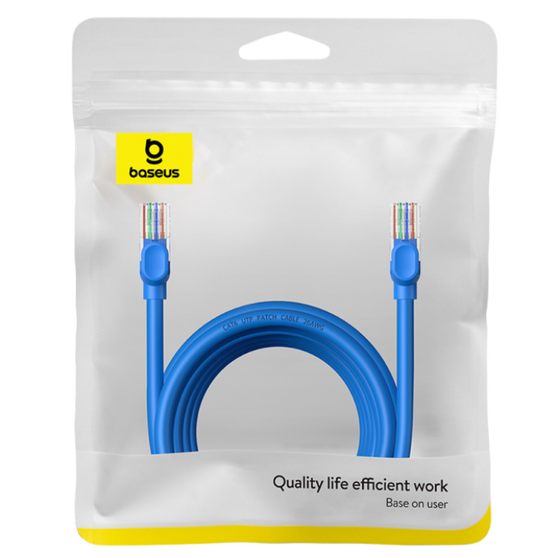 Патч корд (сетевой кабель) Baseus High Speed CAT6 Gigabit круглий 5m (B00133204311-04)