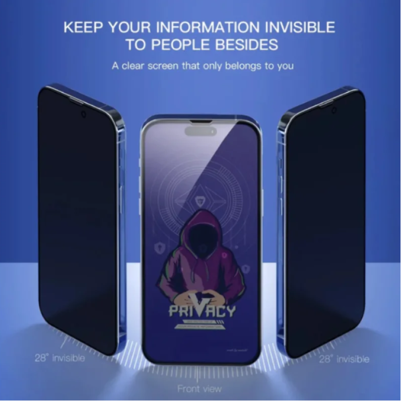 Защитное стекло iPhone 17 Pro Антишпион Premium