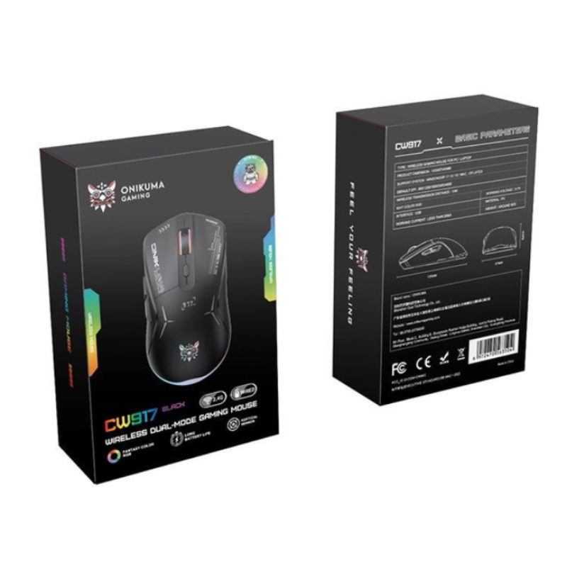 Мишка ігрова 2 режими (бездротовий + дротовий) Onikuma CW917 RGB 6 кнопок DPI:800-4800