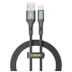 Кабель USB-Type C YOKI LED YK-LE17 3A 1.2m Black