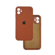 Чехол Silicone Case Square Full+Camera iPhone 11 Коричневый