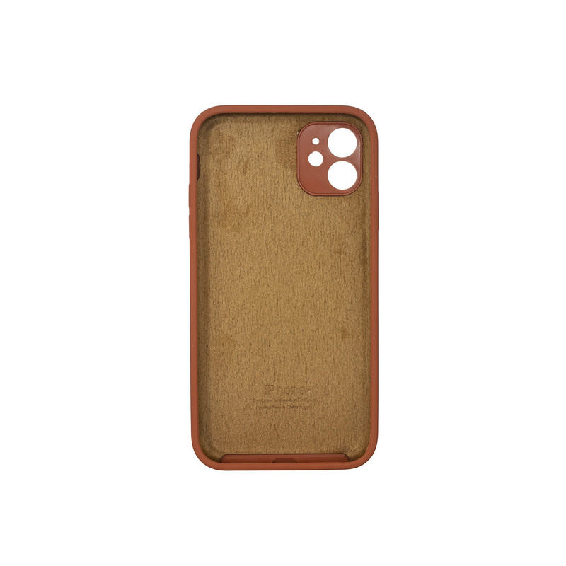 Чехол Silicone Case Square Full+Camera iPhone 11 Коричневый