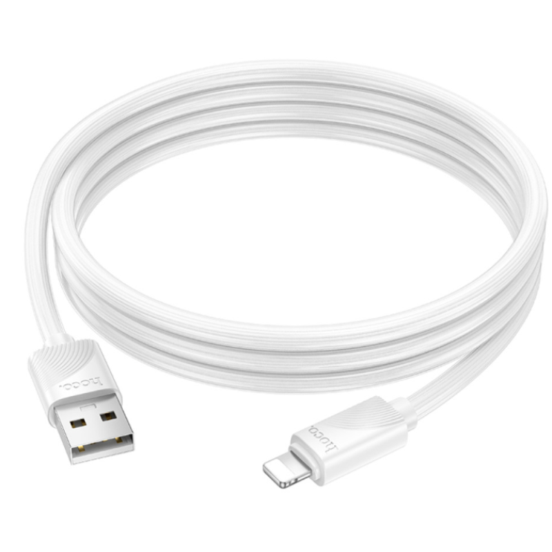 Кабель USB-Lightning Hoco X114 2.4A 1m Білий