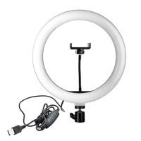 Кольцевая светодиодная Led Лампа HX-300 (QX-300) 30см кріплення під штатив та телефон
