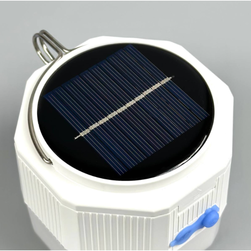 Лампа для кемпинга New Energy 120W 3600mAh 6800-7300К +3 аккумулятора 18650 +Solar 8,5см