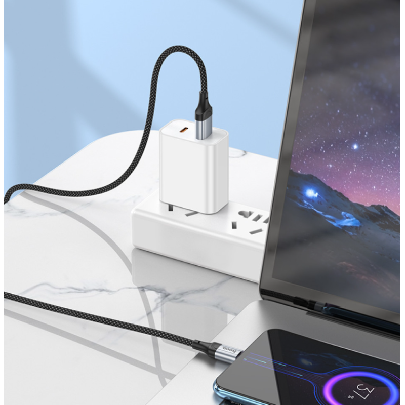 Кабель USB-Micro USB Hoco X102 1m 2.4A черный