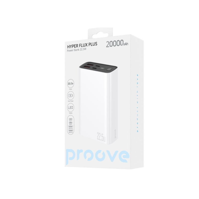 Power Bank Proove Hyper Flux Plus 20000mAh 22.5W White