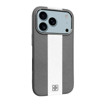 Чохол накладка Rally шкіряний з MagSafe iPhone 17 Pro сіро-білий