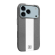Чехол накладка Rally кожаный  MagSafe iPhone 17 Pro серо-белый