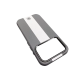 Чехол накладка Rally кожаный  MagSafe iPhone 17 Pro серо-белый