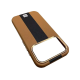 Чехол накладка Rally кожаный  MagSafe iPhone 17 Pro коричнево-черный