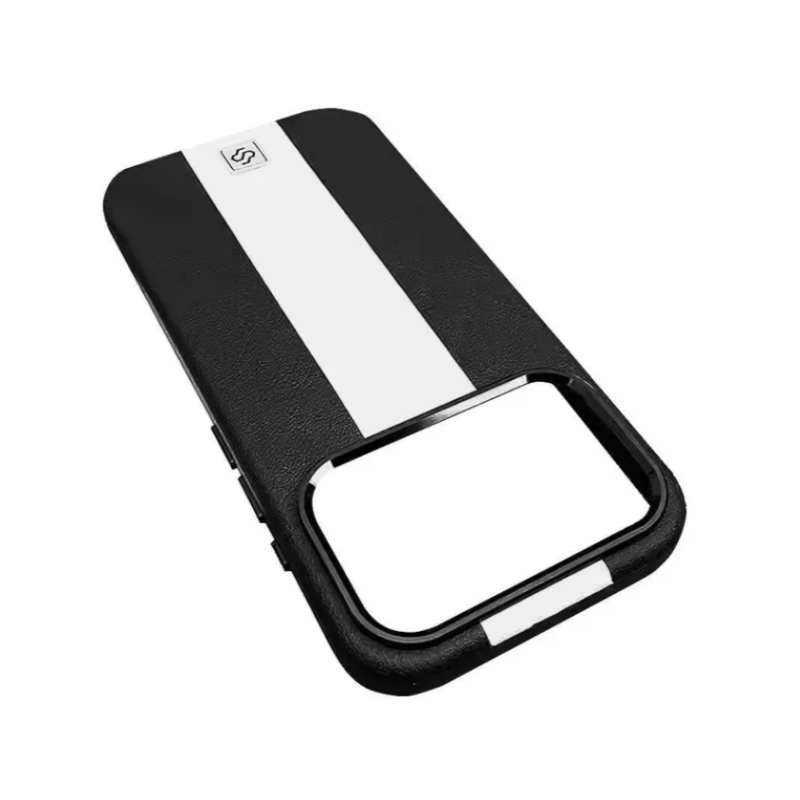 Чохол накладка Rally шкіряний з MagSafe iPhone 17 Pro Max чорно-білий