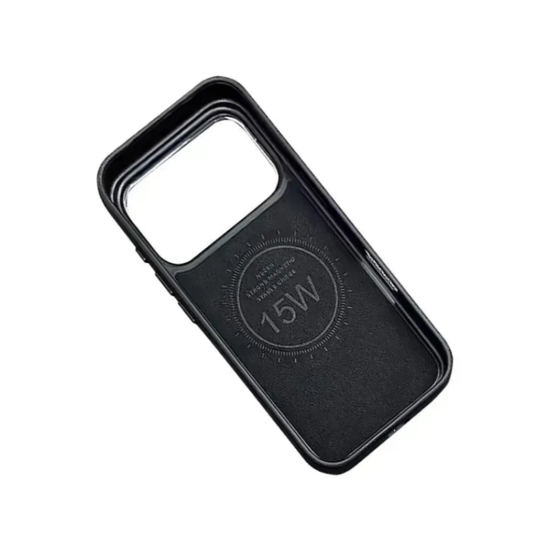 Чохол накладка Rally шкіряний з MagSafe iPhone 17 Pro Max чорно-білий