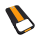 Чохол накладка Rally шкіряний з MagSafe iPhone 17 Pro Max чорно-помаранчевий