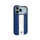 Чехол накладка Rally кожаный  MagSafe iPhone 17 Pro Max сине-белый