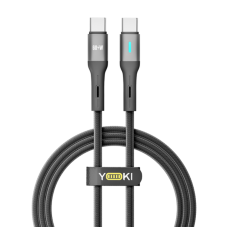 Кабель USB YOKI LED YK-LE17 Type-C to Type-C 60W 1.2m Black