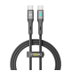 Кабель USB YOKI LED YK-LE17 Type-C to Type-C 60W 1.2m Black