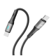 Кабель USB YOKI LED YK-LE17 Type-C to Type-C 60W 1.2m Black