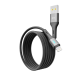 Кабель USB YOKI LED YK-LE17 Lightning 2.4A 1.2m Black