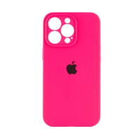 Чехол Silicone Case Camera Protective iPhone 15 Pro Розовый (Barbie Pink)