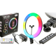 Кольцевая светодиодная Led Лампа RGB MJ38 з затискачем для телефону (38см)
