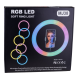 Кольцевая светодиодная Led Лампа RGB MJ38 з затискачем для телефону (38см)