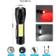 Фонарь W601-XPE White, Red light (COB, Li-Ion аккумулятор, Zoom, Micro)