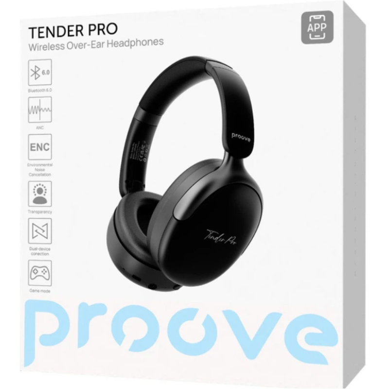 Наушники Proove Tender Pro ANC bluetooth Black