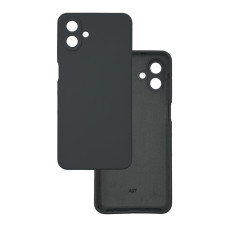 Чехол накладка Silicone Cover Soft Touch ЗК Samsung A07 Темно-серый