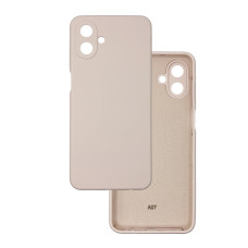 Чехол накладка Silicone Cover Soft Touch ЗК Samsung A07 Пудра