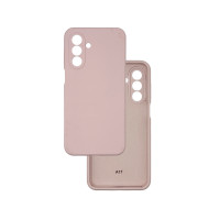 Чехол накладка Silicone Cover Soft Touch ЗК Samsung A17 Пудра