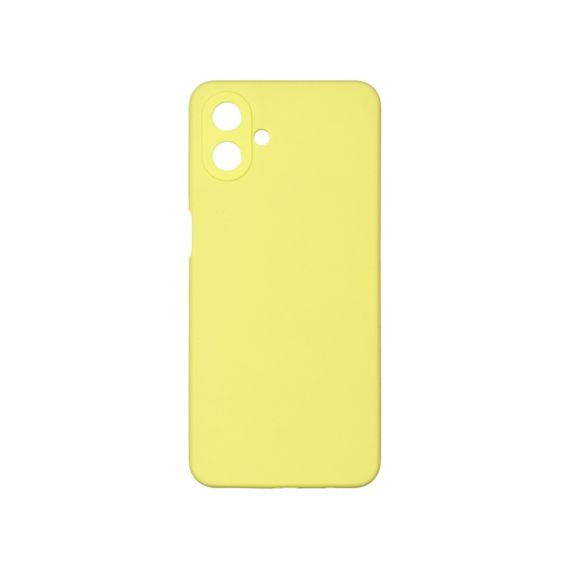Чехол накладка Silicone Cover Soft Touch ЗК Samsung A07 Желтый