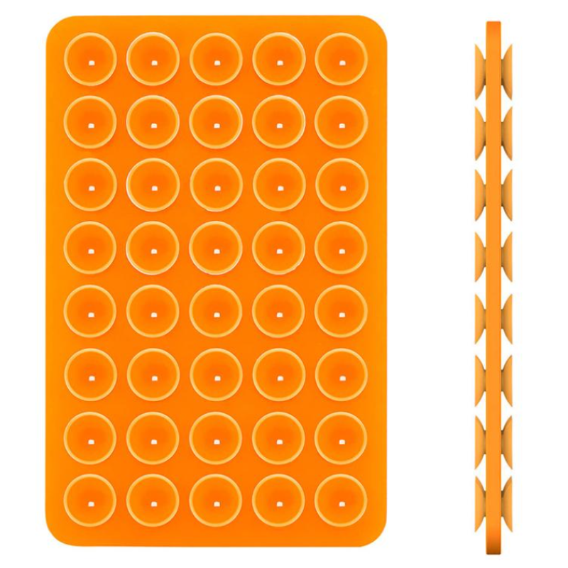Держатель-присоска для мобильного телефона Sticker Side Silicone (100x64mm) Orange