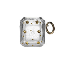 Чехол футляр для наушников AirPods 1/2 Shiny Crystal Flower