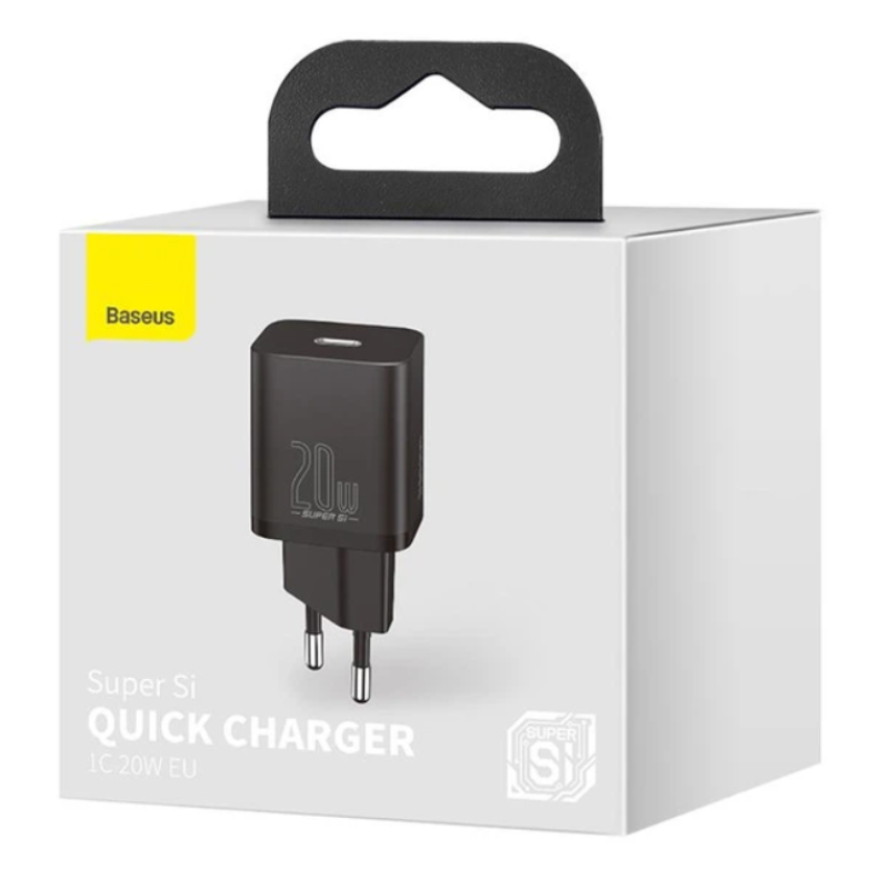 Сетевой адаптер Baseus Super Si Pro Quick Charger Type C 20W Black