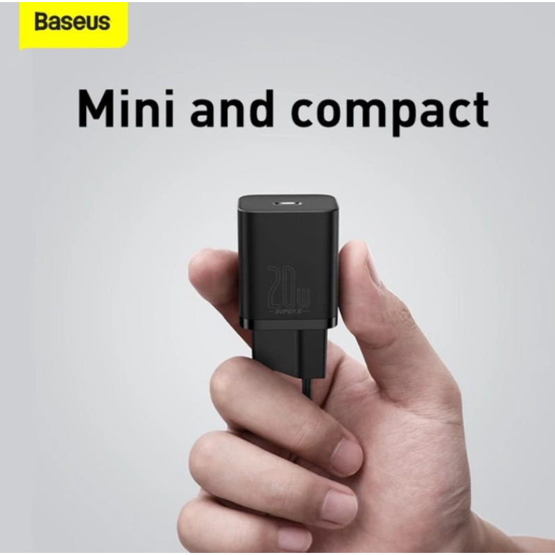 Сетевой адаптер Baseus Super Si Pro Quick Charger Type C 20W Black