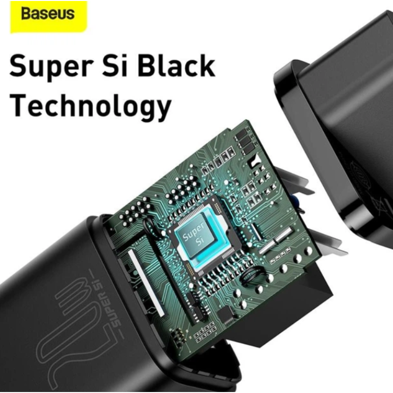 Сетевой адаптер Baseus Super Si Pro Quick Charger Type C 20W Black