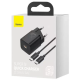 СЗУ Baseus Super Silicone Quick Charger 25W Type-C + With Cable Type-C to Type-C 3A Black