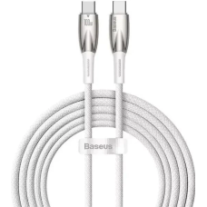 Кабель Type C-Type C Baseus Glimmer Series Fast Charging 100W 1m White